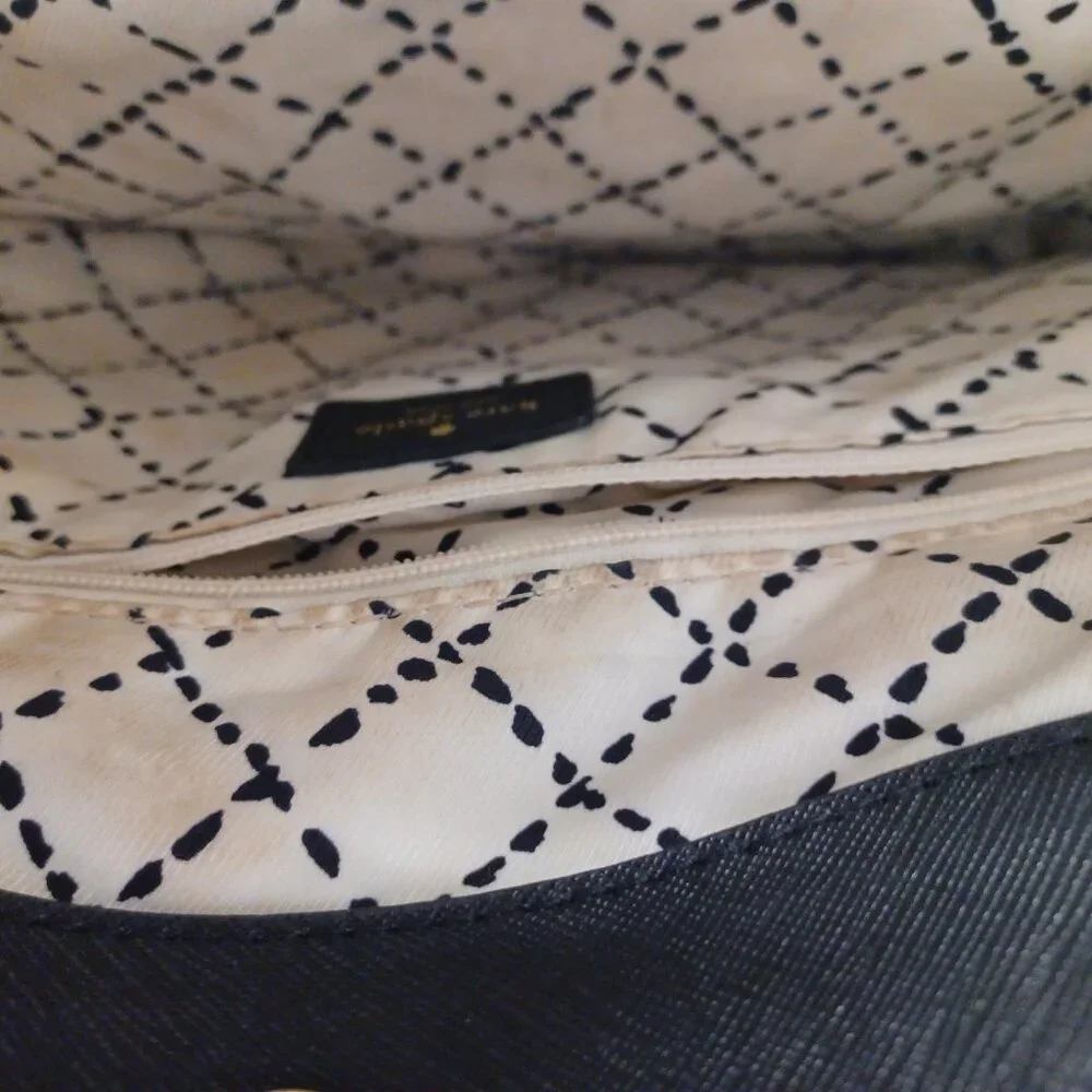 Kate Spade Newbury Lane Miles Black Structured Leather Satchel Shoulder Bag Tote - Picture 10 of 14